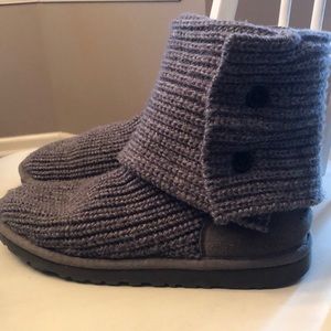 Grey Cable Knit UGGs